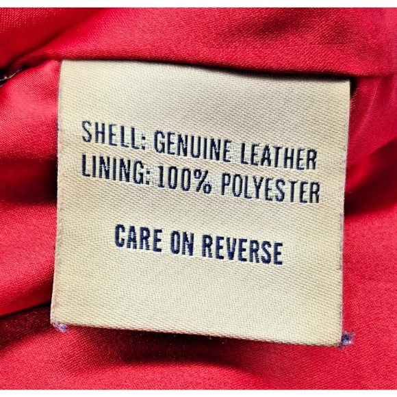 VTG Wilsons Leather Jacket Red Women's Size 3X Zip Front Zip Pocket & Sleeves - Picture 10 of 13